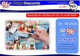 Revelação de 120 fotos em 10 x 15 cm R$ 60,00